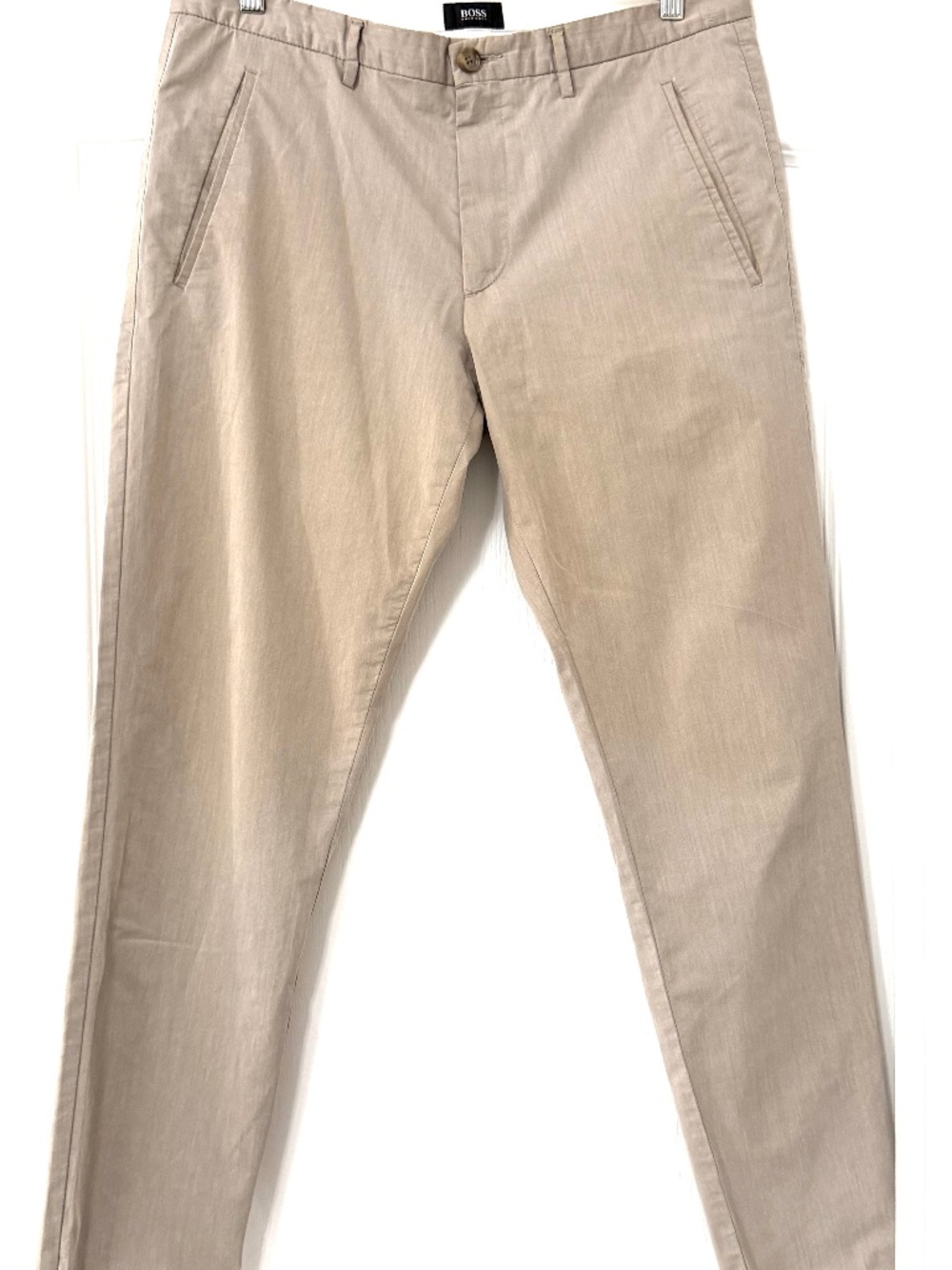 BOSS Hugo Boss Men's Premium Stretch Chino Joggers Taupe Tan Size 32R (EU 48